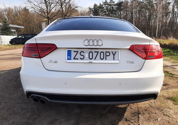 Audi A5 cena 56000 przebieg: 283000, rok produkcji 2012 z Szczecin małe 191